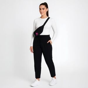 Sweaty Betty Explorer Tapered Pants - Black Stretch Ankle Trousers - Size S